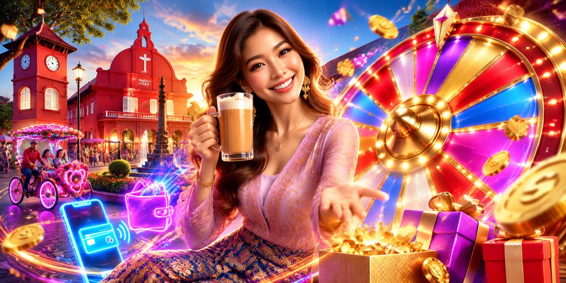 Permainan roulette bergaya di Malacca sebagai gambaran kasino bertema warisan Malaysia